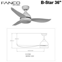 2. Fanco B Star DC Ceiling Fan 36inch