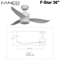 2. Fanco F Star DC Ceiling Fan 36inch