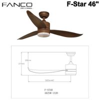 3. Fanco F Star DC Ceiling Fan 46inch