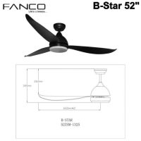 4. Fanco B Star DC Ceiling Fan 52inch