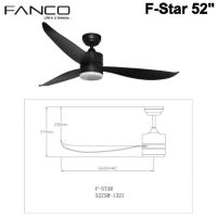 4. Fanco F Star DC Ceiling Fan 52inch