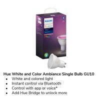 PHILIPS HUE - GU10 Bulb (White and Color Ambiance) - Image 2