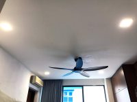 Lightguru ceiling fan on false ceiling drywall replacement installation wiring extension light package resale bto condo final