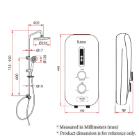 Rubine RWH 2388 Instant Heater with Rainshower - Image 2