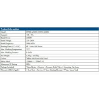 7. Rubine Storage Water Heater RWH AR15R RWH AR30R SQ