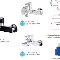 Rubine Stylo 9161 Hot and Cold Mixer Shower Tap - Image 5