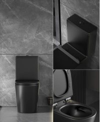 EACO Black Toilet Bowl | Water Closet | Installation Included