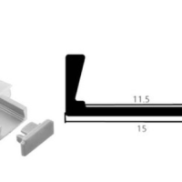 Aluminum LED Channel Strip Light Holder U/V/YW (Per Meter) - Image 5