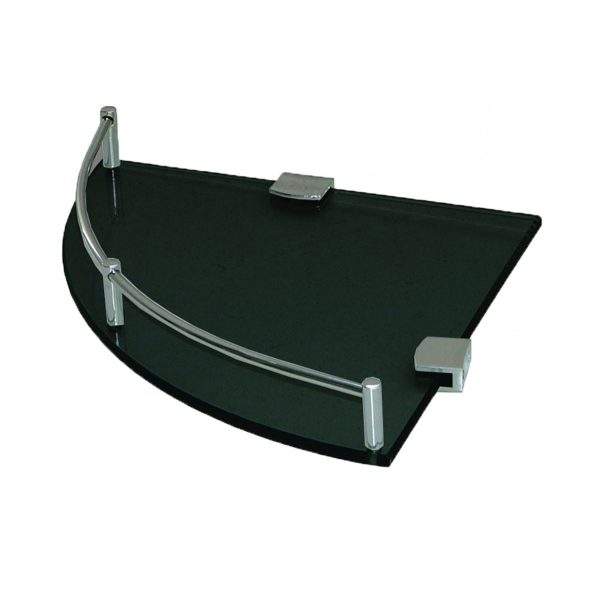 FG 0330 25BK Corner Glass Shelf Black