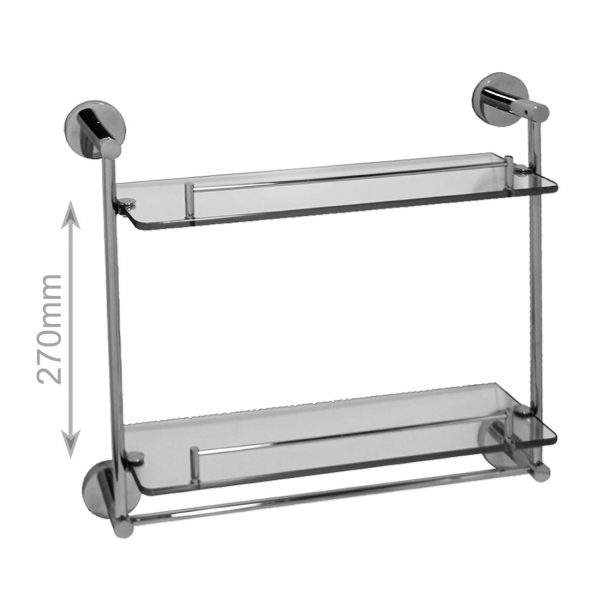 FG 3032 2 2 Tier Glass Shelf Clear