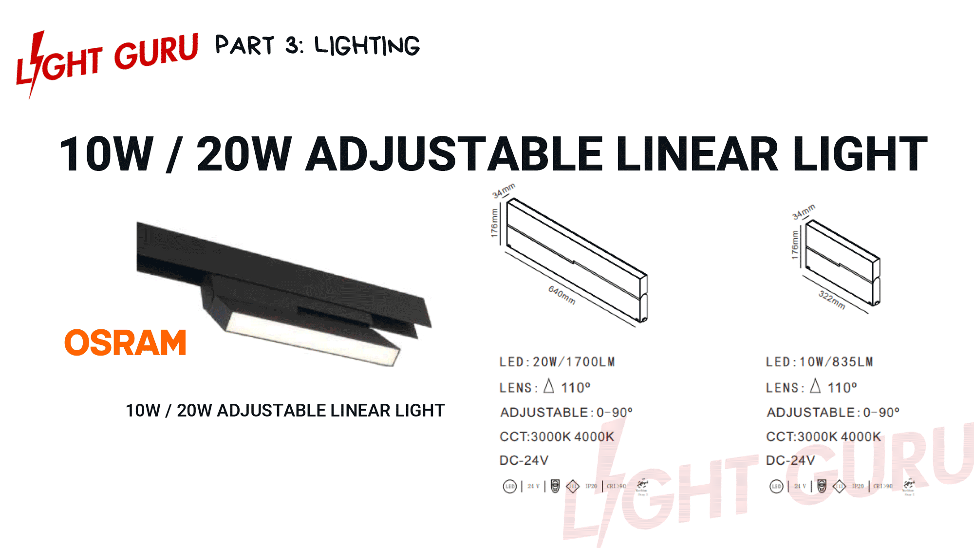 Magnetic Lighting ajustable linear light