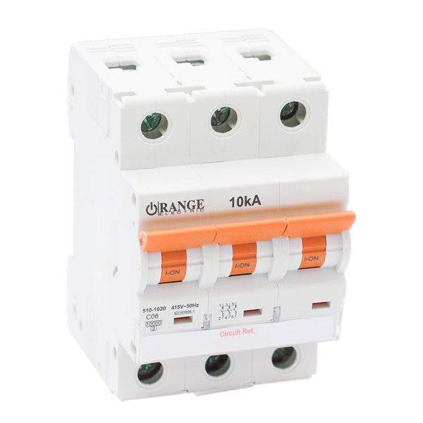 Orange 10kA 3 Pole MCB