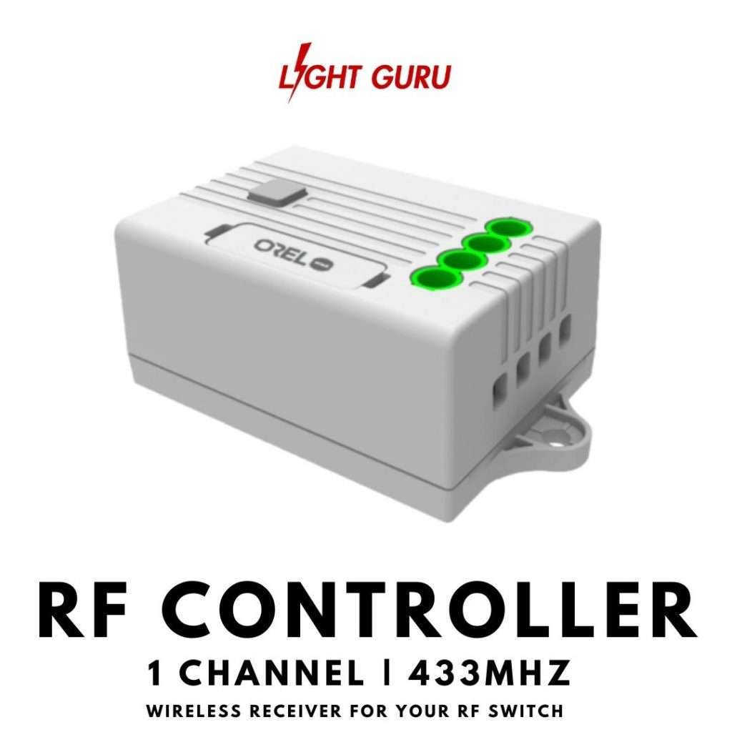 Light Guru wireless RF Controller Receiver IC Radio Frequency 433Mhz 5A power