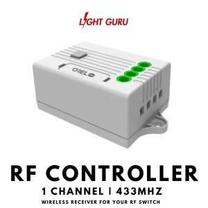 Light Guru wireless RF Controller Receiver IC Radio Frequency 433Mhz 5A power