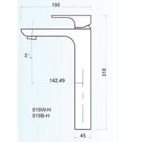 Mayfair 019W-H Basin Tall Mixer Tap Bright White & Chrome - Image 2