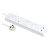 Schneider AvatarOn Extension Multi Socket (4 Gang, 2 USB Ports) - Image 2