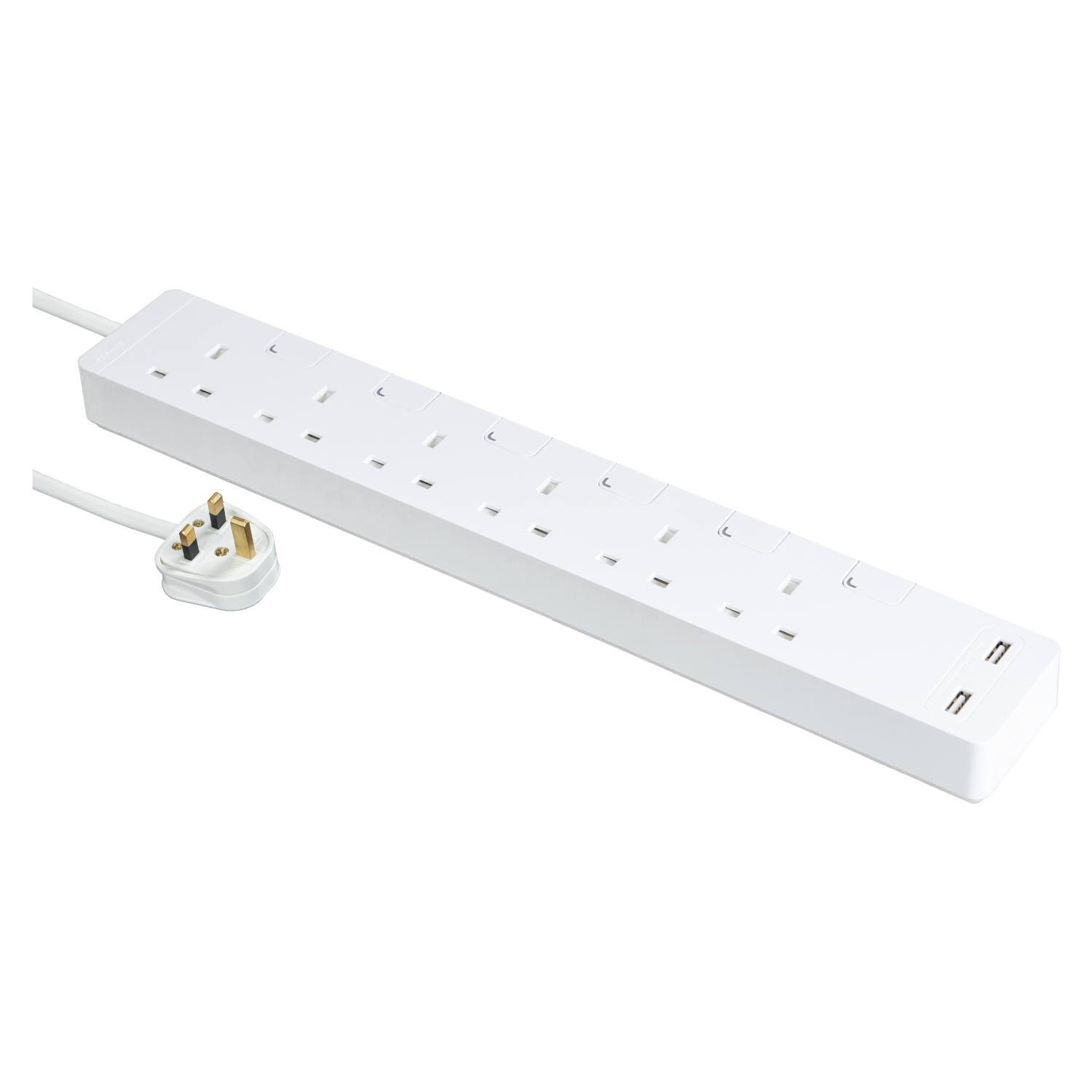 Schneider AvatarOn Extension Multi Socket (6 Gang, 2 USB Ports) - Image 2
