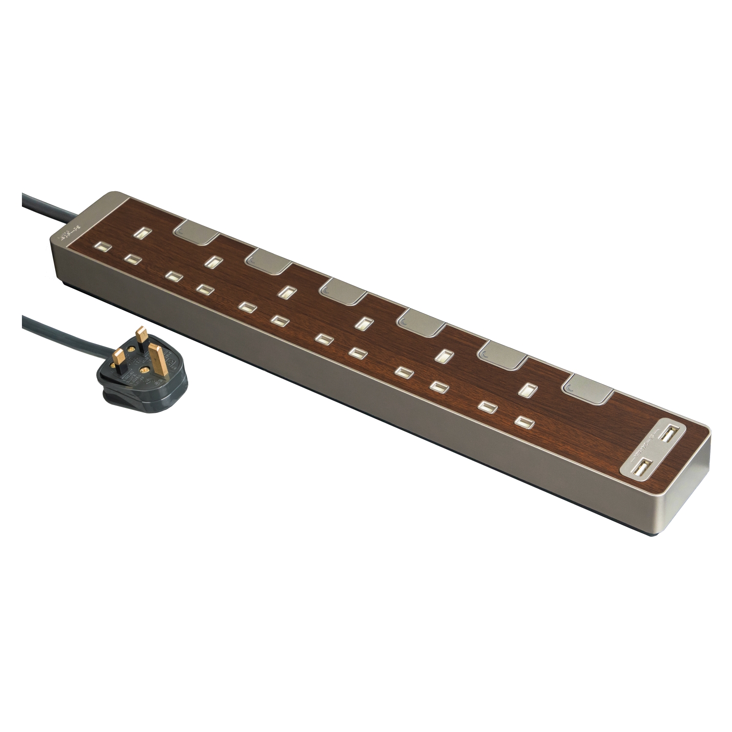 Schneider AvatarOn Extension Multi Socket (6 Gang, 2 USB Ports) - Image 3