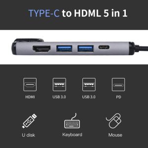 AT Type C to 5 in 1 Adaptor6