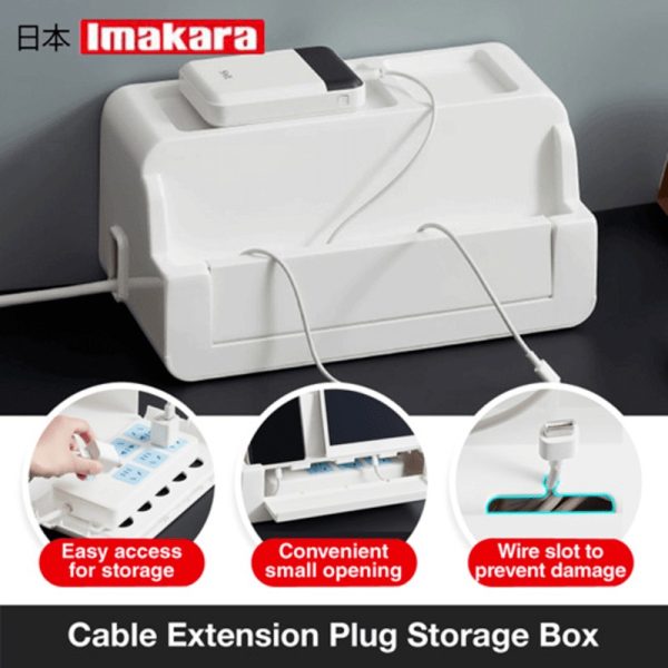 Imakara Cable Extension Plug Storage Box Organizer