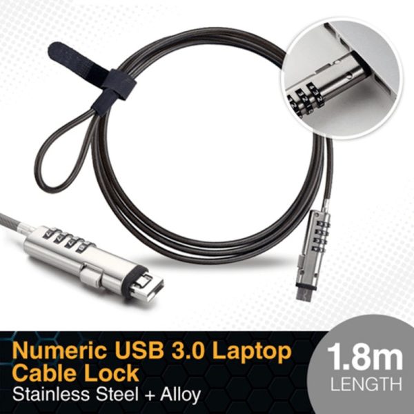 Numeric USB 3.0 Laptop Lock