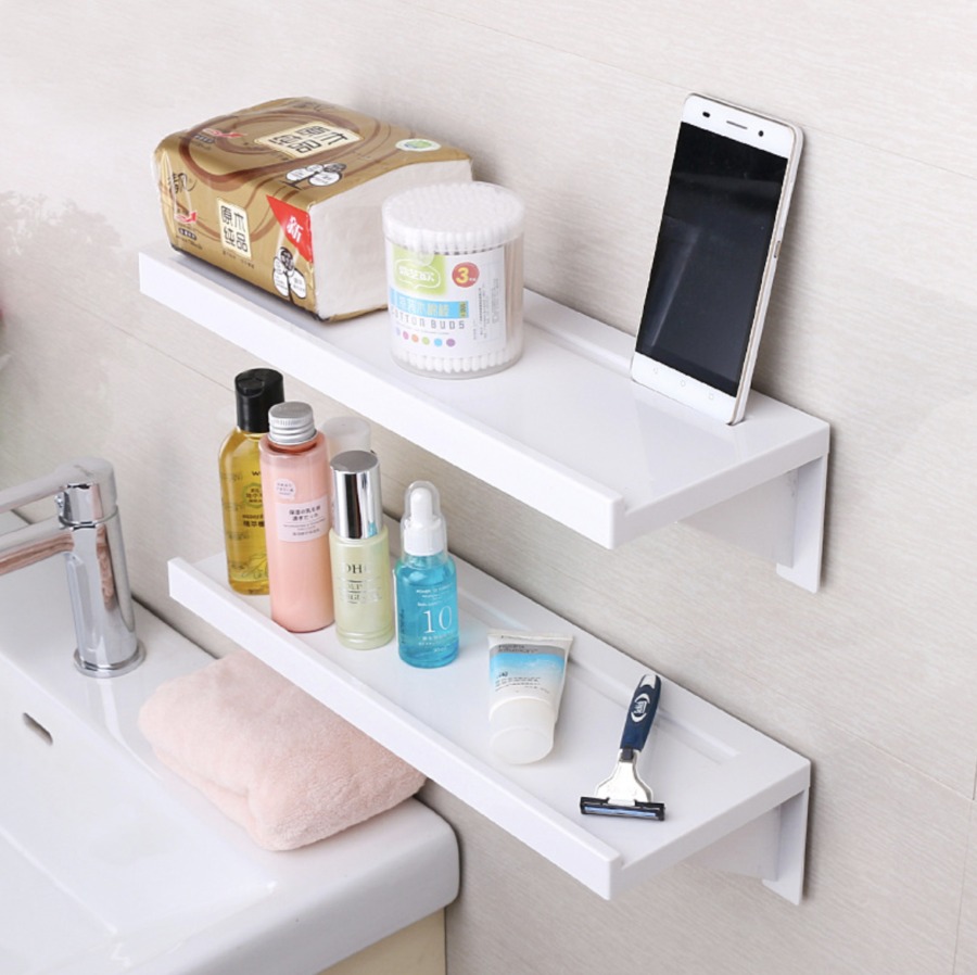 Self Adhesive Floating Bathroom Shelf Platform3