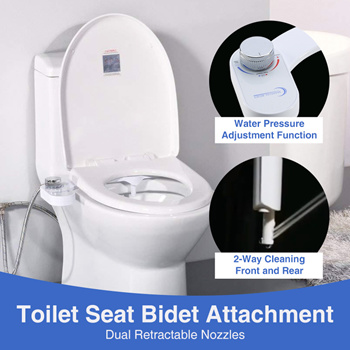 Toilet Bowl Seat Cover with Nozzle Wash