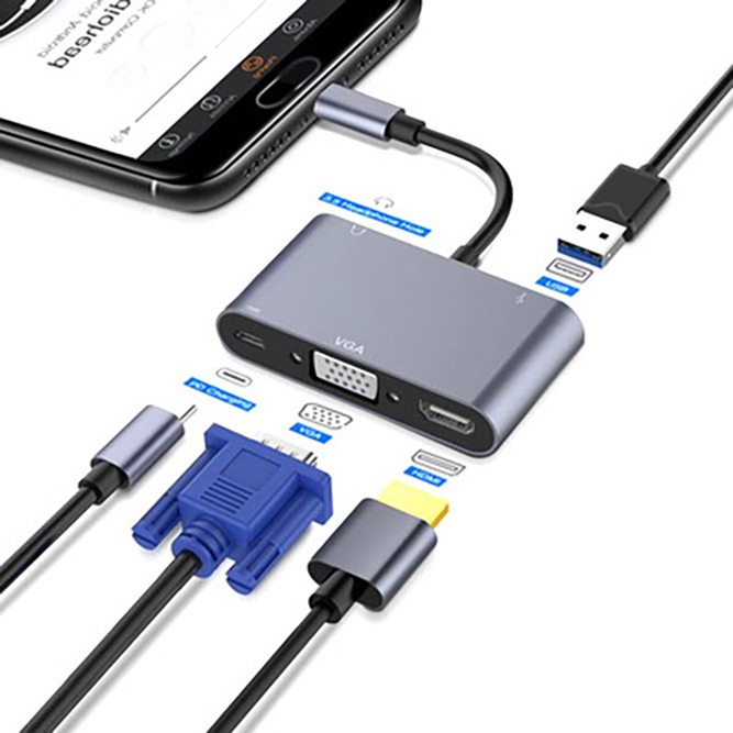 USB Type C to 5in1 2