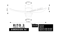 3 Blade DC Ceiling Fan Fanco RITO 3 (optional Smart WIFI) - Image 7