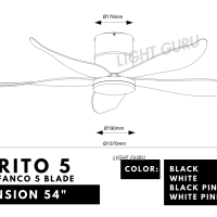 5 Blade DC Ceiling Fan Fanco RITO 5 (optional Smart WIFI) - Image 7