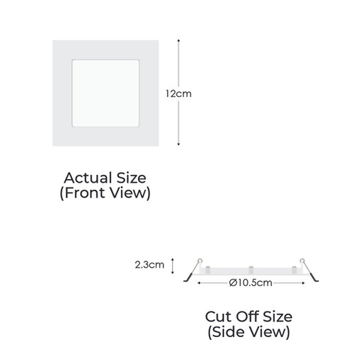 LEDVANCE 9W Square recessed downlight Light guru