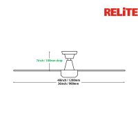 Relite Petite 36″ / 48″ AC Ceiling Fan - Image 3
