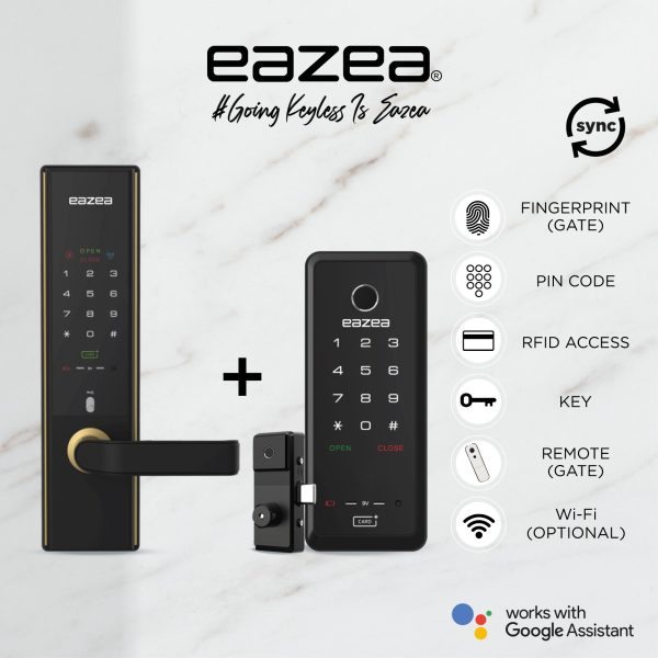 Eazea Tab Mortise Digital Door Lock Eazea Duo G Digital Gate Lock