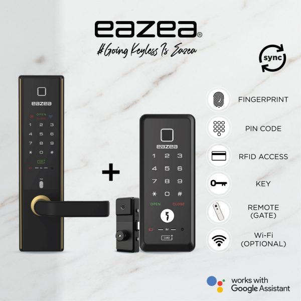 Eazea Touch Mortise Digital Door Lock Eazea Duo G Digital Gate Lock