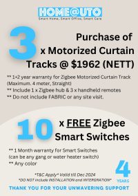 HOMEAUTO Motorized Curtain Track