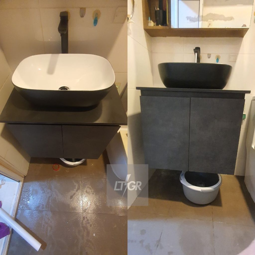 Light Guru Vanity Cabinet and Basin Installation