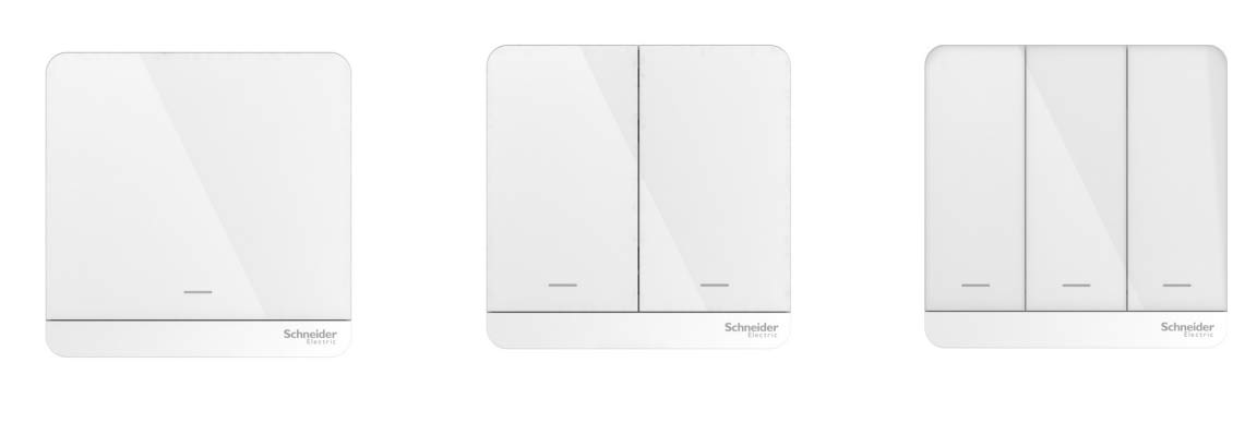 Schneider Wiser AvatarOn Gang Switch White Zigbee 3.0 Glass Touch Light Guru