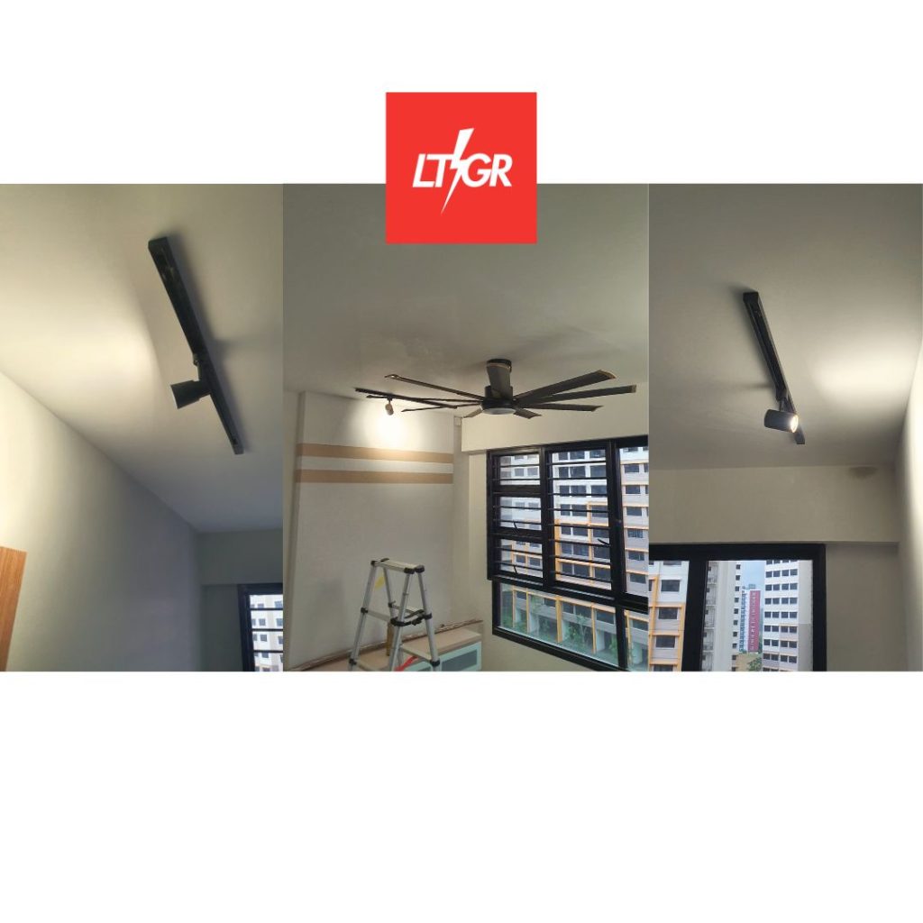 Wire Extension Installation of Fan Tracklight Ceiling Light Rewiring works Installation Replacement