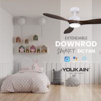 Youkain Downrod Fan - Smart DC Powered Ceiling Fan