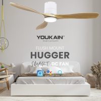 Youkain Hugger Fan - Smart DC Powered Ceiling Fan