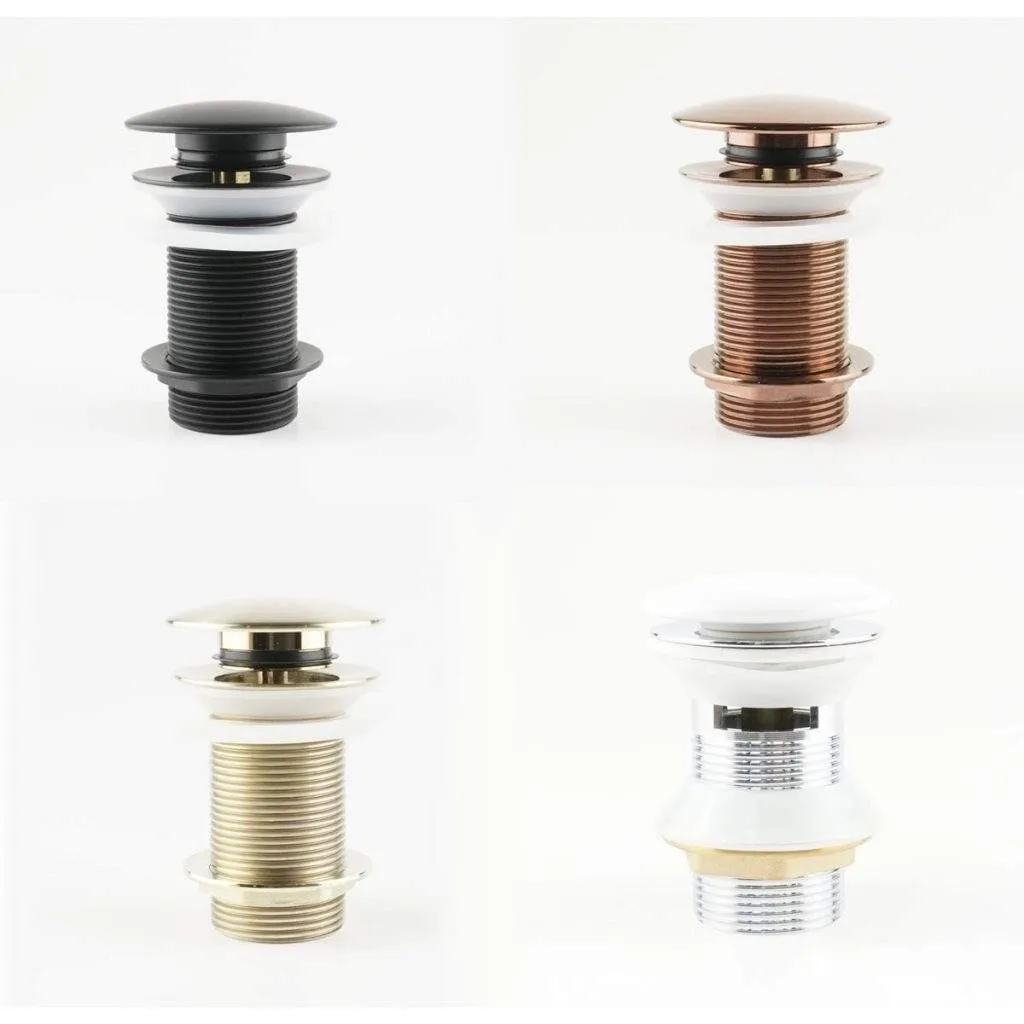 Basin Pop Up Waste Drain Stopper Chrome / Gold / Black / Rose Gold