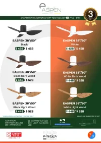 Alaska EAspen Smart Ceiling Fan 38"/50"